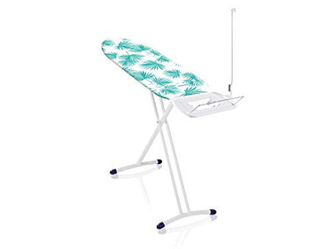 Leifheit AirBoard Express Solid ironing board, for steam stations, ironing board with special cotton cover for better steam distribution, steam ironing board, ultra-light ironing surface, cover with palm pattern on sale